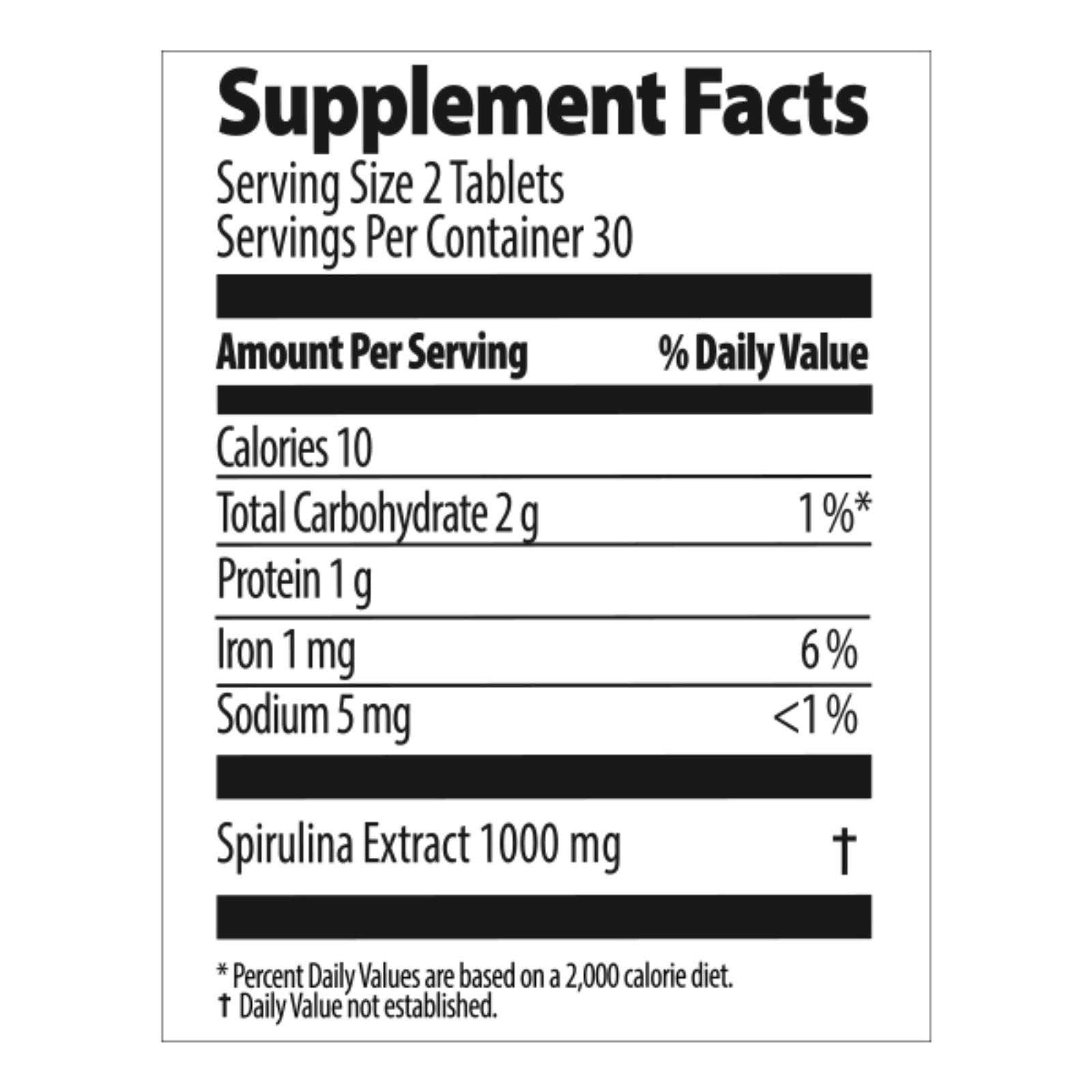 Nutriplus Spirulina 60 tablets Farmasi