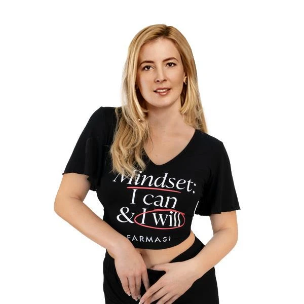 Farmasi Cropped Tshirt Mindset - L