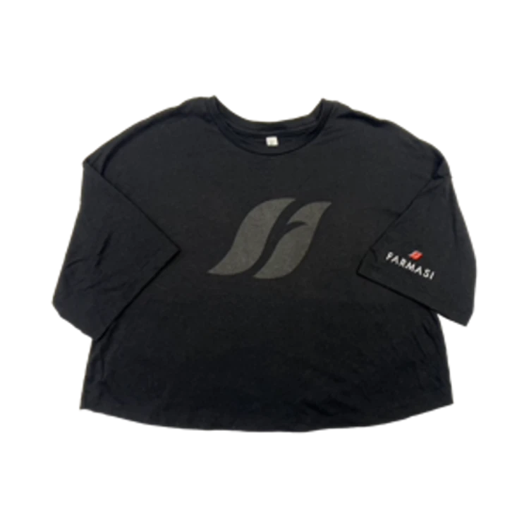 image of Farmasi -Jersey Crop Tee - Black - XL