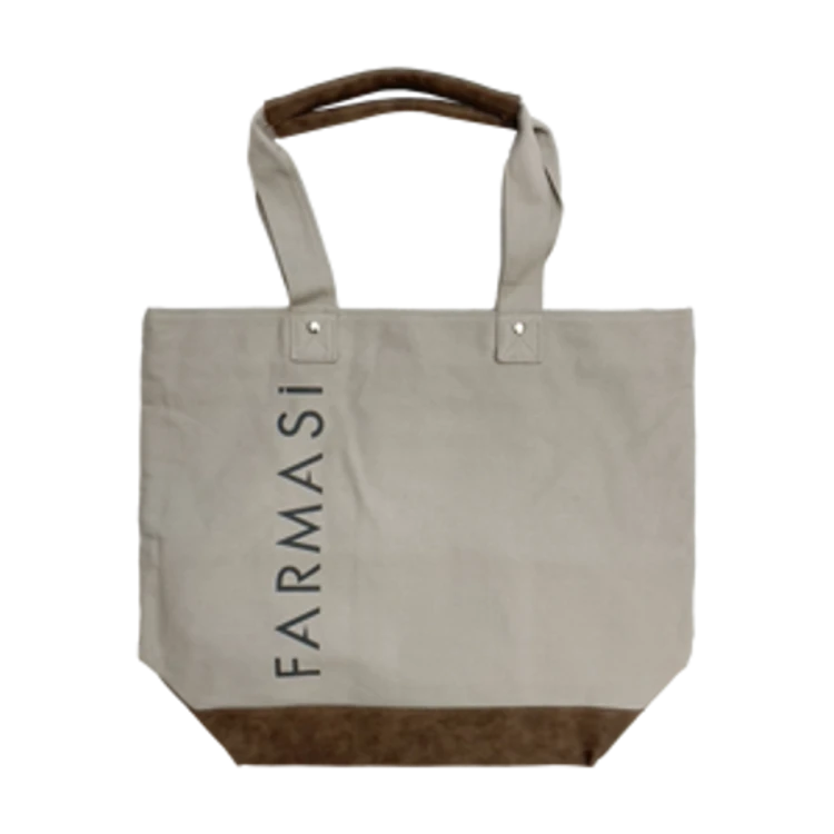 image of Canvas Resort Tote Bag - Concrete/Brown