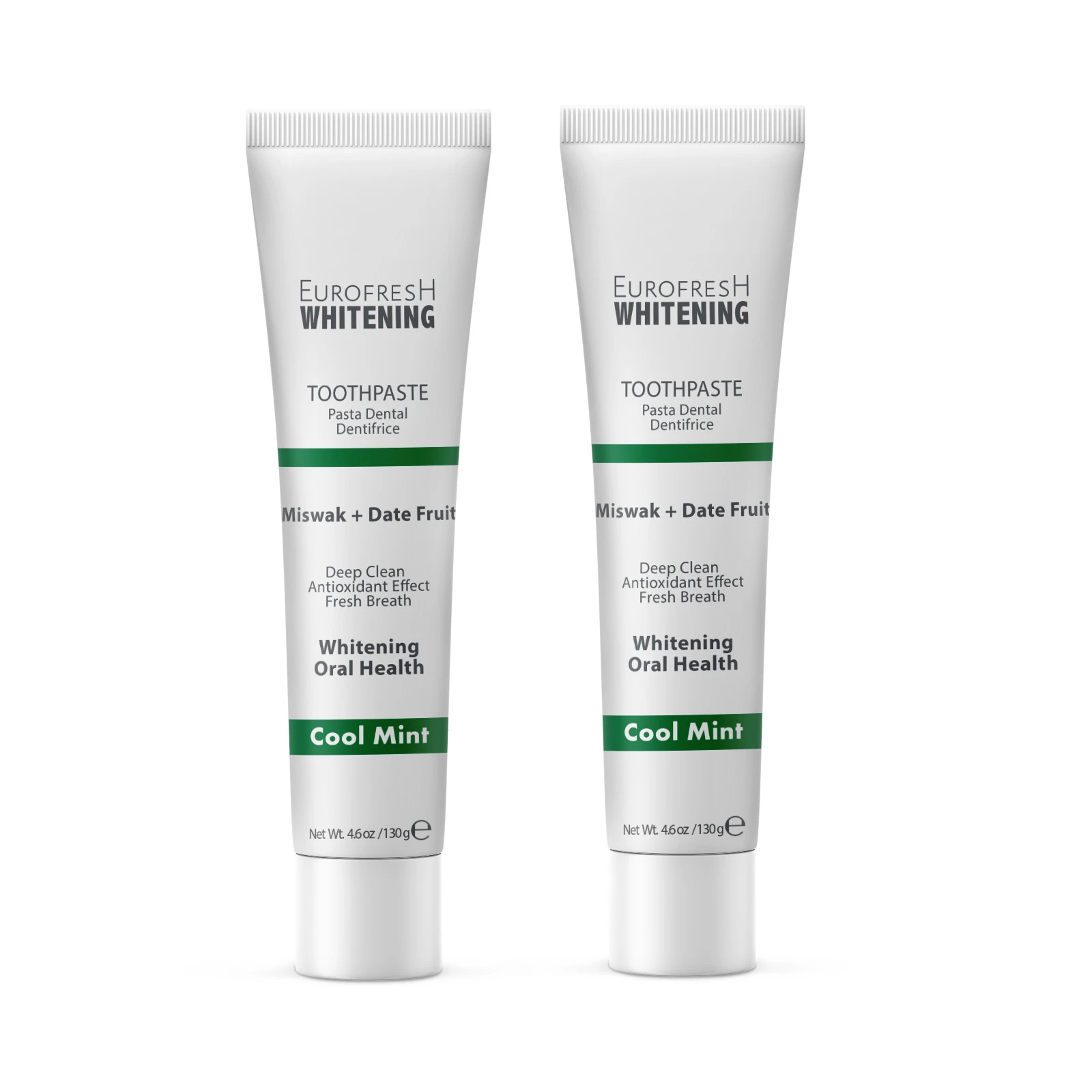 image of Eurofresh Whitening Miswak & Date Fruit  Toothpaste Set of 2