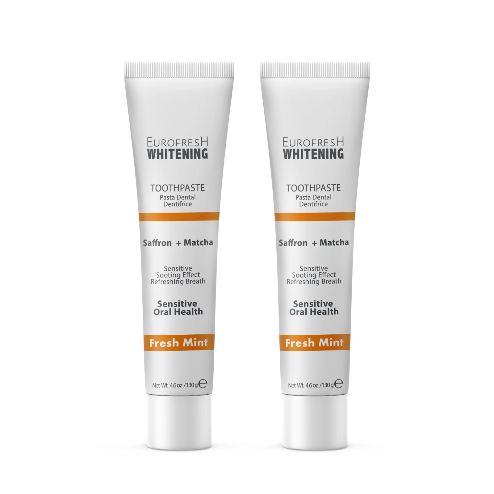 image of Eurofresh Whitening Saffron & Matcha Toothpaste Set of 2